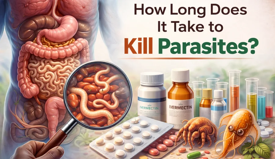 how long does it take to kill parasites