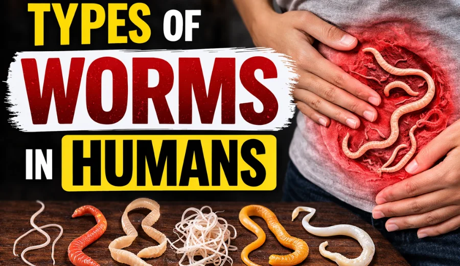 types of worms in humans pictures