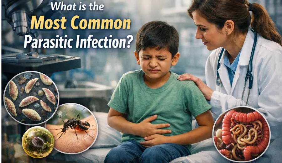 what is the most common parasitic infection