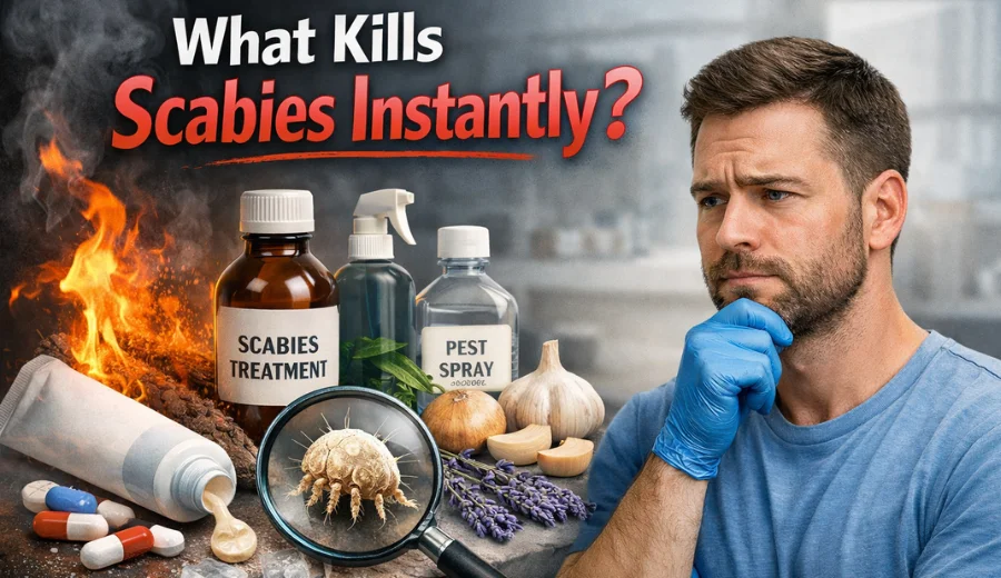 what kills scabies instantly?