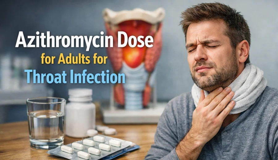 azithromycin dose for adults for throat infection